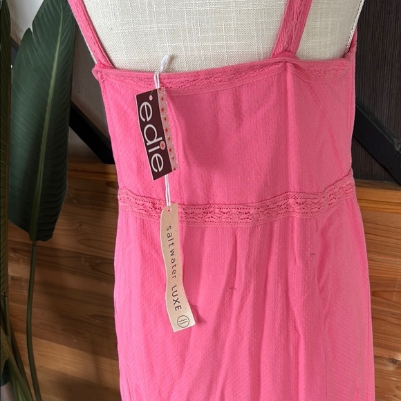 💕New Saltwater maxi dress Pink V-Neck size large New - Picture 9 of 16